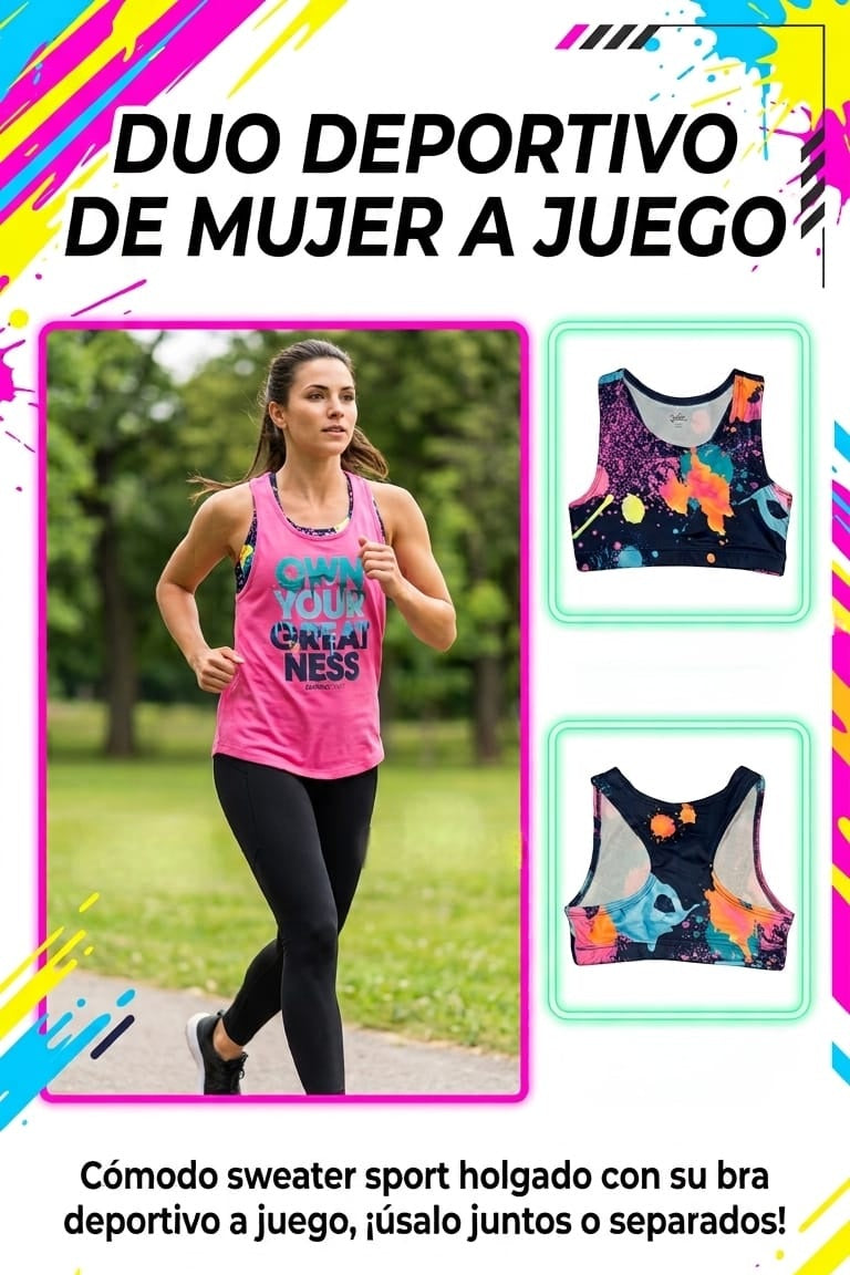 Dúo Deportivo de Mujer a Juego: ¡Estilo, Comodidad y Versatilidad! Para Mujer