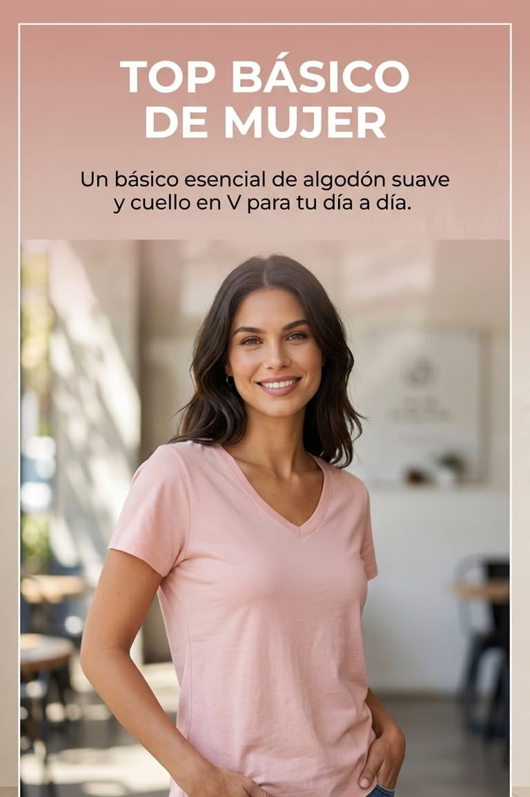 Top Básico de Mujer: Tu Esencial de Cada Día. Para Mujer