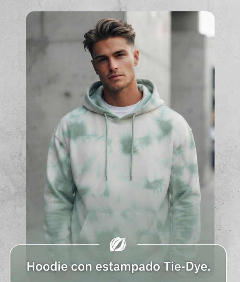Hoodie Tie-Dye: Estilo Relajado y Moderno Para Hombre
