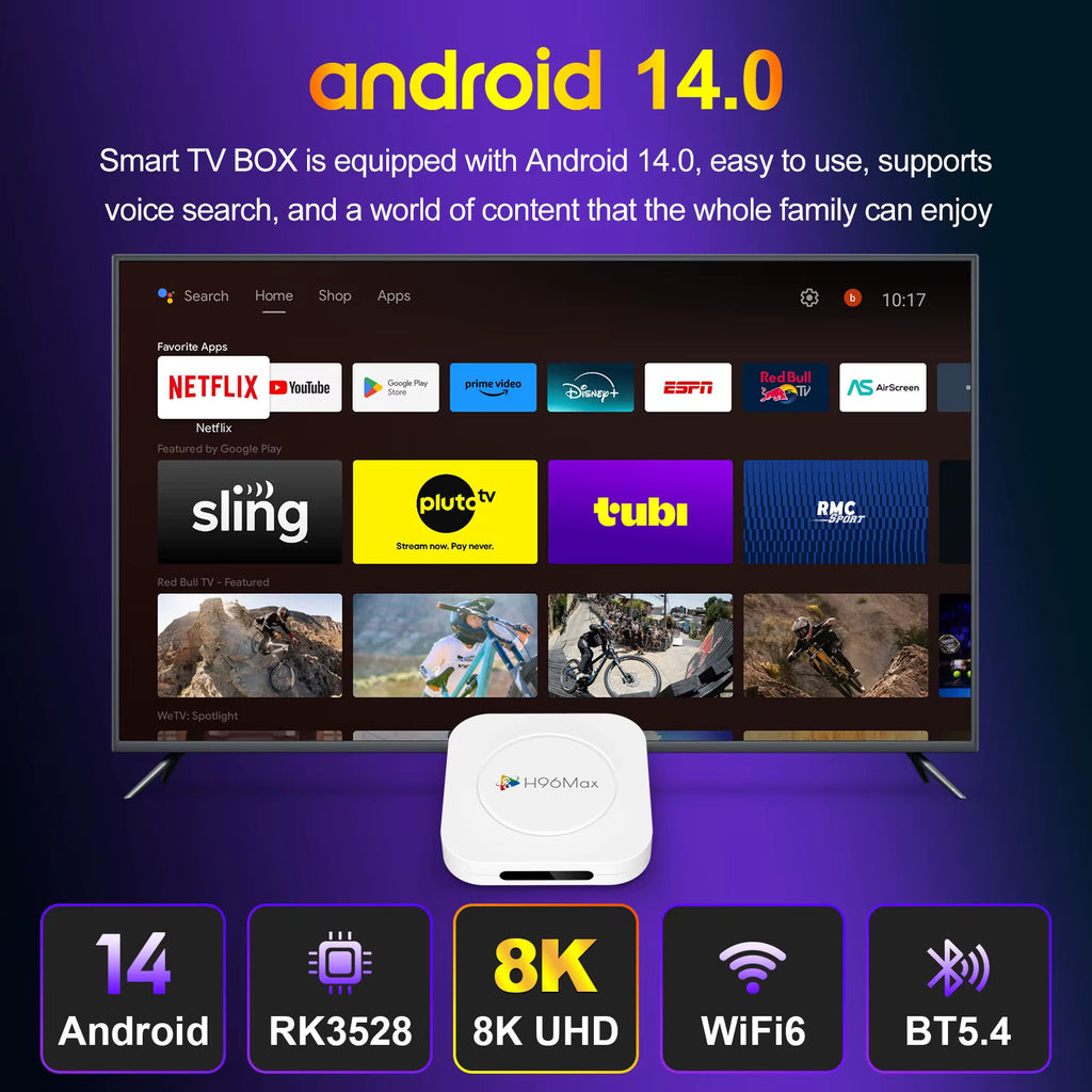 TV Box H96 Max M1 Plus 8K - Android  / Procesador Rockchip RK3528