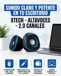 Bocinas Estéreo para PC Xtech 2.0 Canales - Alimentación USB y Control de Volumen