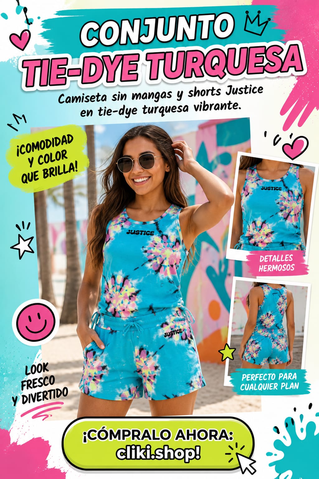 Conjunto Tie-Dye: ¡Comodidad y Color que Brilla! 2x1 Para Mujer