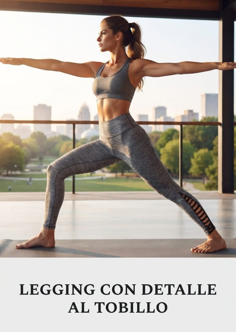 Legging con Detalle al Tobillo: Estilo y Confort Superior Para Mujer