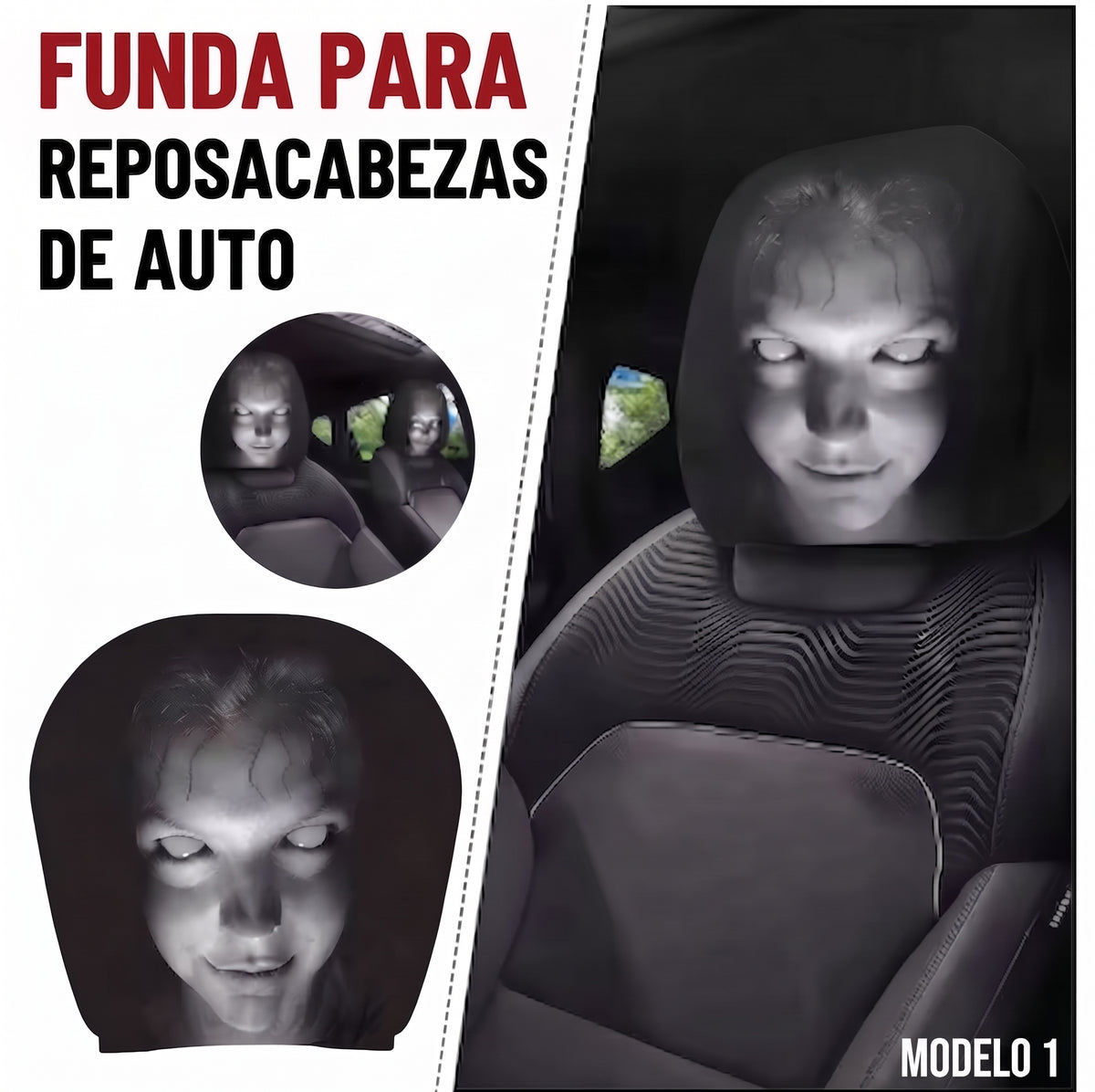 Funda para Reposacabezas de Auto - Edición Halloween (PAR)