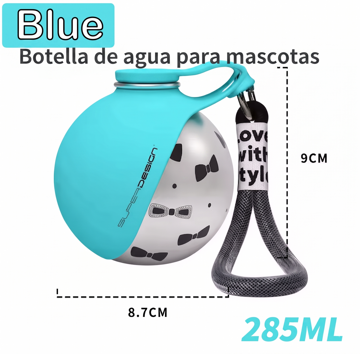Cantimplora Portátil de Acero Inoxidable para Mascotas