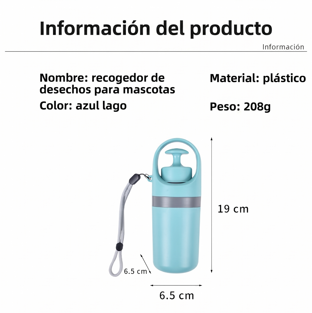 Recogedor de Desechos Portátil para Mascotas con Sistema de Garras