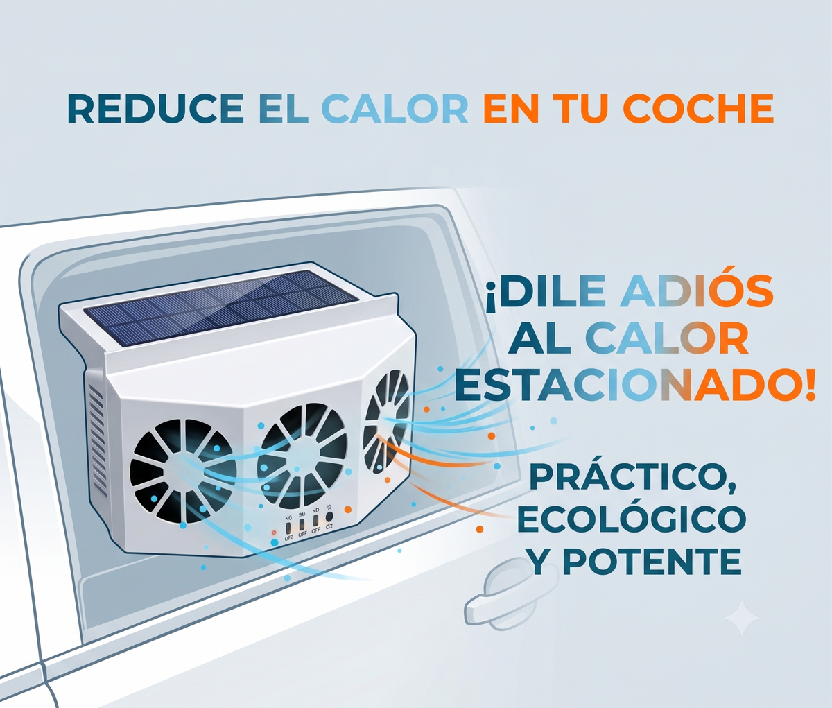 Ventilador Solar para Coche: ¡Adiós al Calor Estacionado en Segundos! ☀️❄️