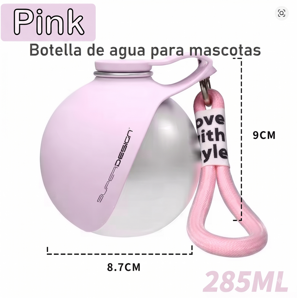 Cantimplora Portátil de Acero Inoxidable para Mascotas
