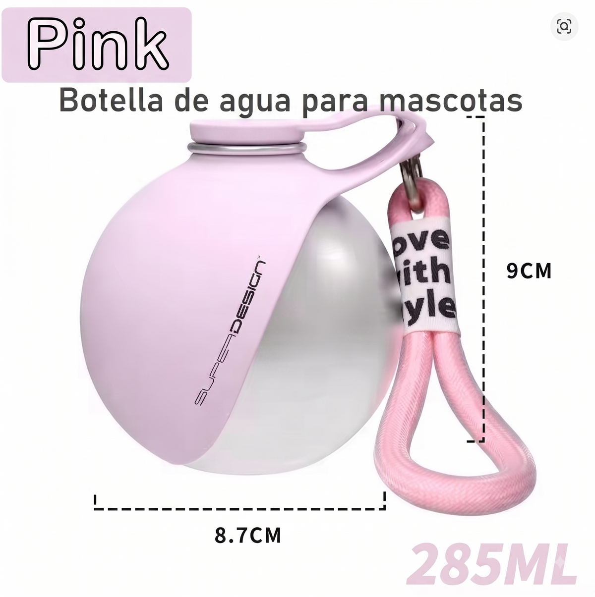 Cantimplora Portátil de Acero Inoxidable para Mascotas