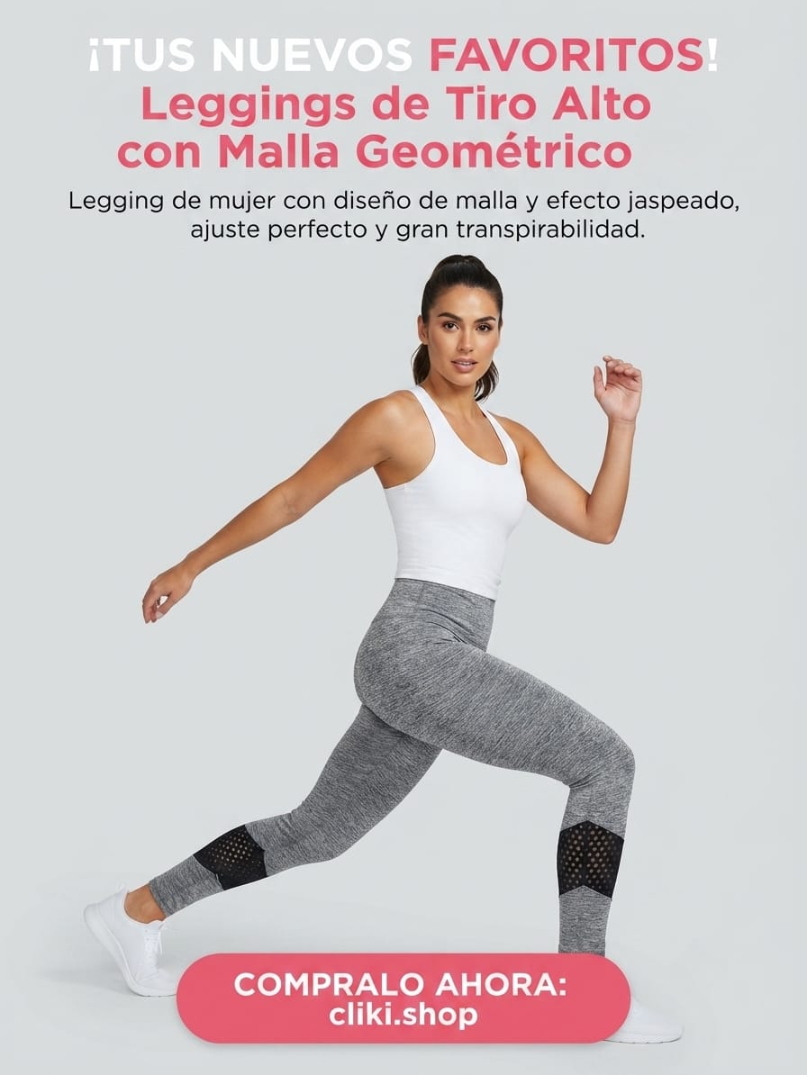 ¡Tus Nuevos Favoritos! Leggings de Tiro Alto con Malla Geométrico