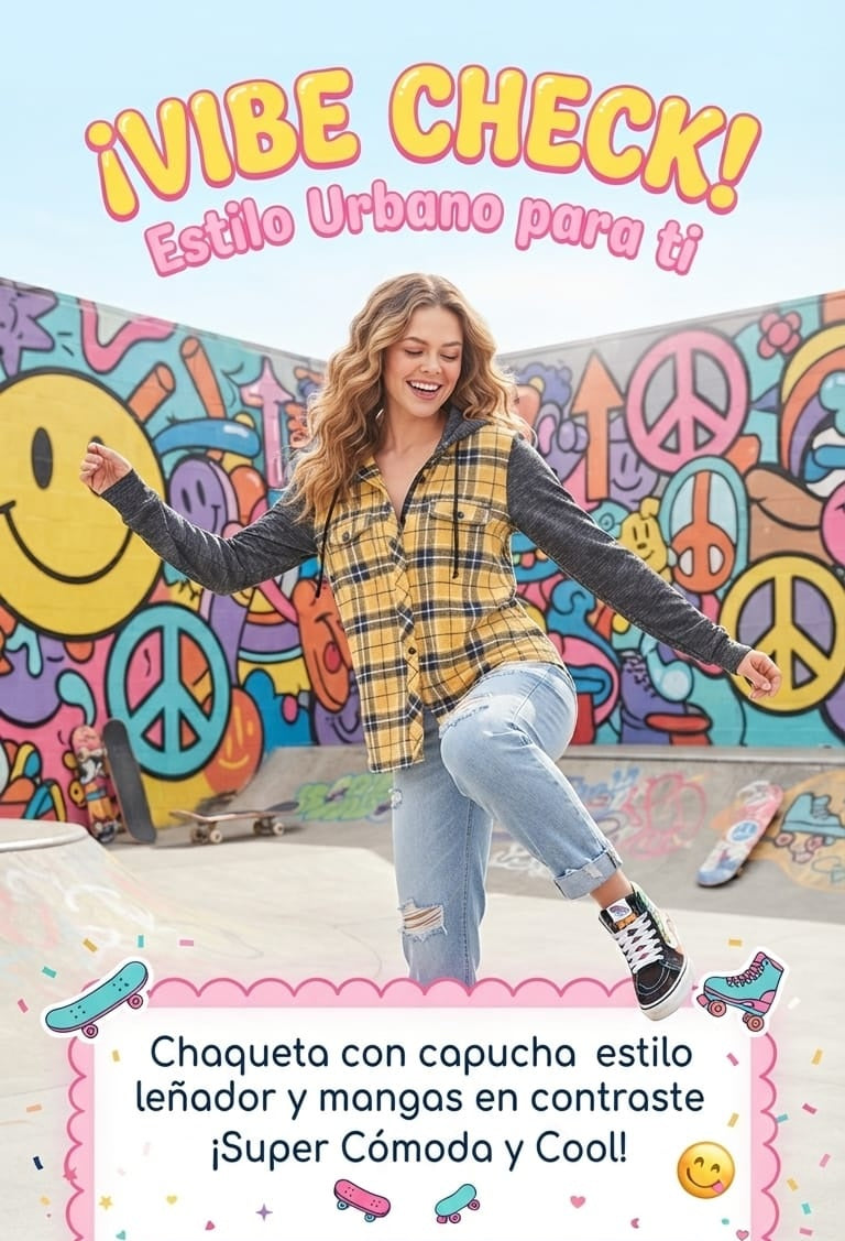 ¡Vibe Check! Chaqueta con Capucha Estilo Leñador