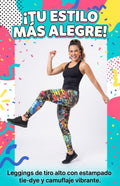 ¡Tu Estilo Más Alegre! Leggings de Tiro Alto con Estampado Vibrante