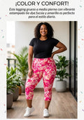 ¡Color y Confort! Legging Capri Tie-Dye Fucsia y Amarillo