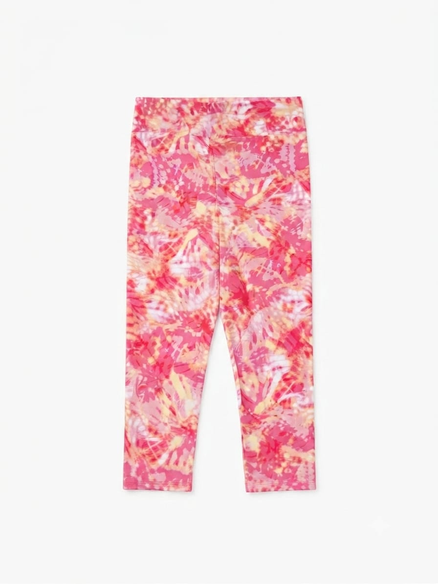¡Color y Confort! Legging Capri Tie-Dye Fucsia y Amarillo