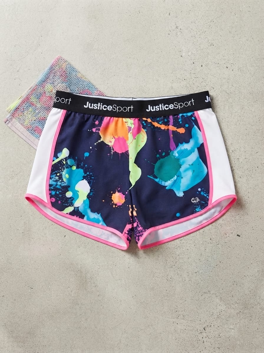 Short Deportivo con Diseño Multicolor Explosivo y Comodidad Inigualable