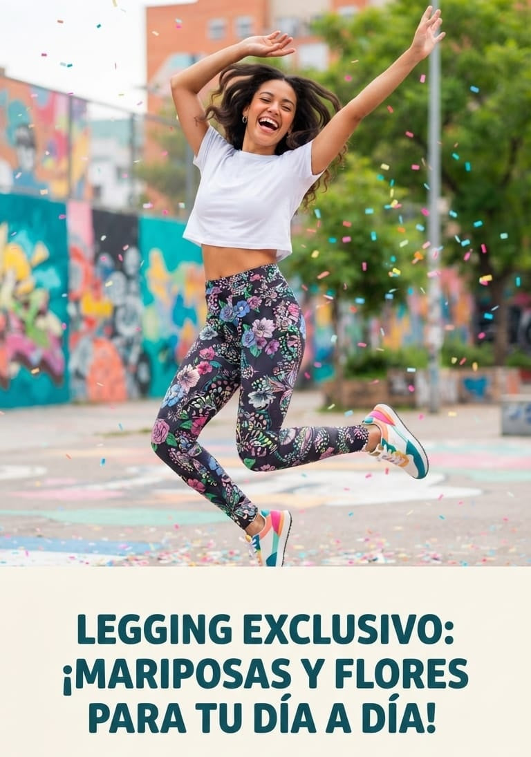 Legging Exclusivo: ¡Mariposas y flores para tu día a día! Para Mujer