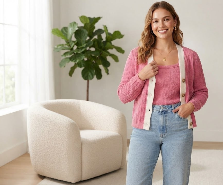 Conjunto Coordinado: Top de Tiras y Cárdigan Texturizado Para Mujer