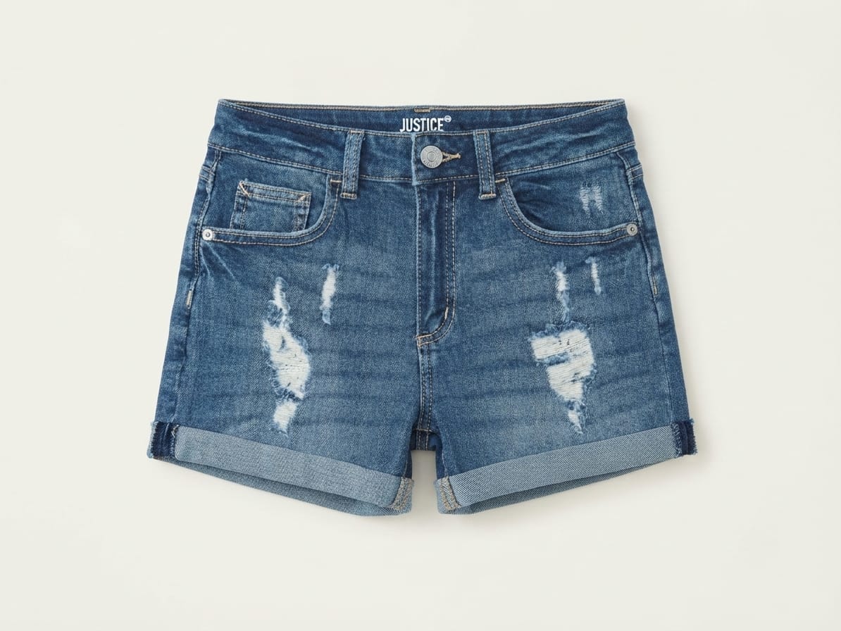 Short Denim Desgastado con Vuelta: Estilo sin Esfuerzo y Comodidad Total Para Mujer