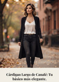 Cárdigan Largo de Canalé: Tu básico más elegante. Para Mujer